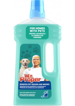Моющая жидкость для полов и стен Mr. Proper Pet для домов с домашними животными, 1 л